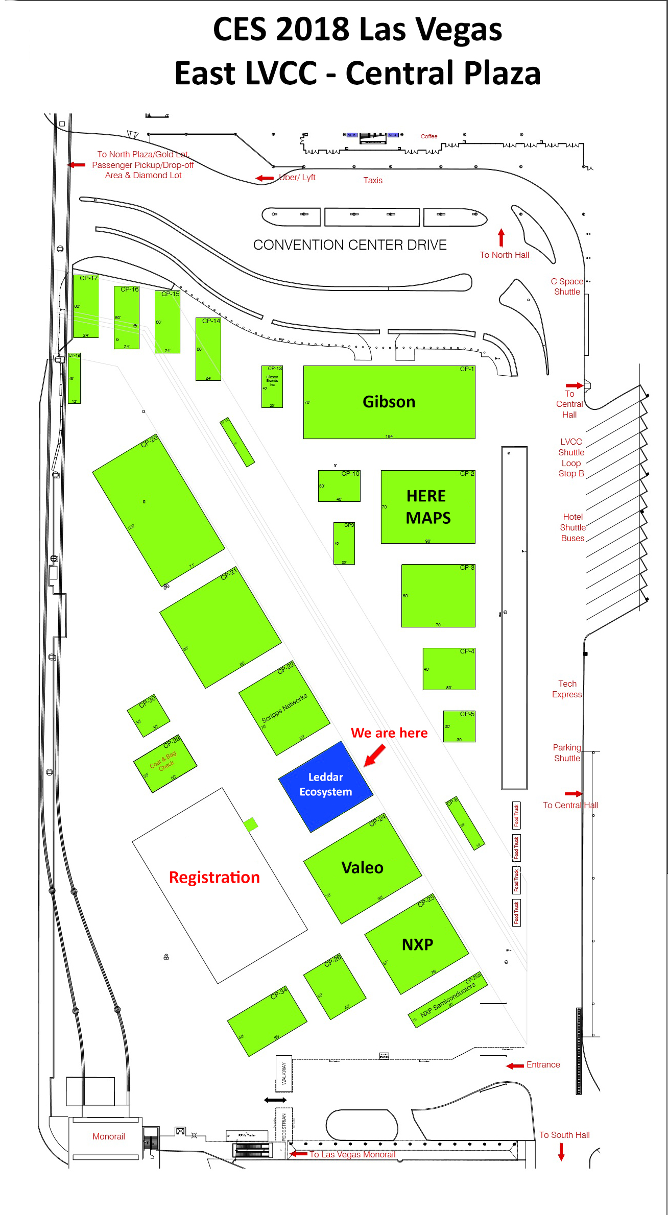 CES 2018 East LVCC - Central Plaza Map